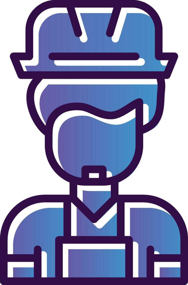 Construction Worker Vector Icon Design