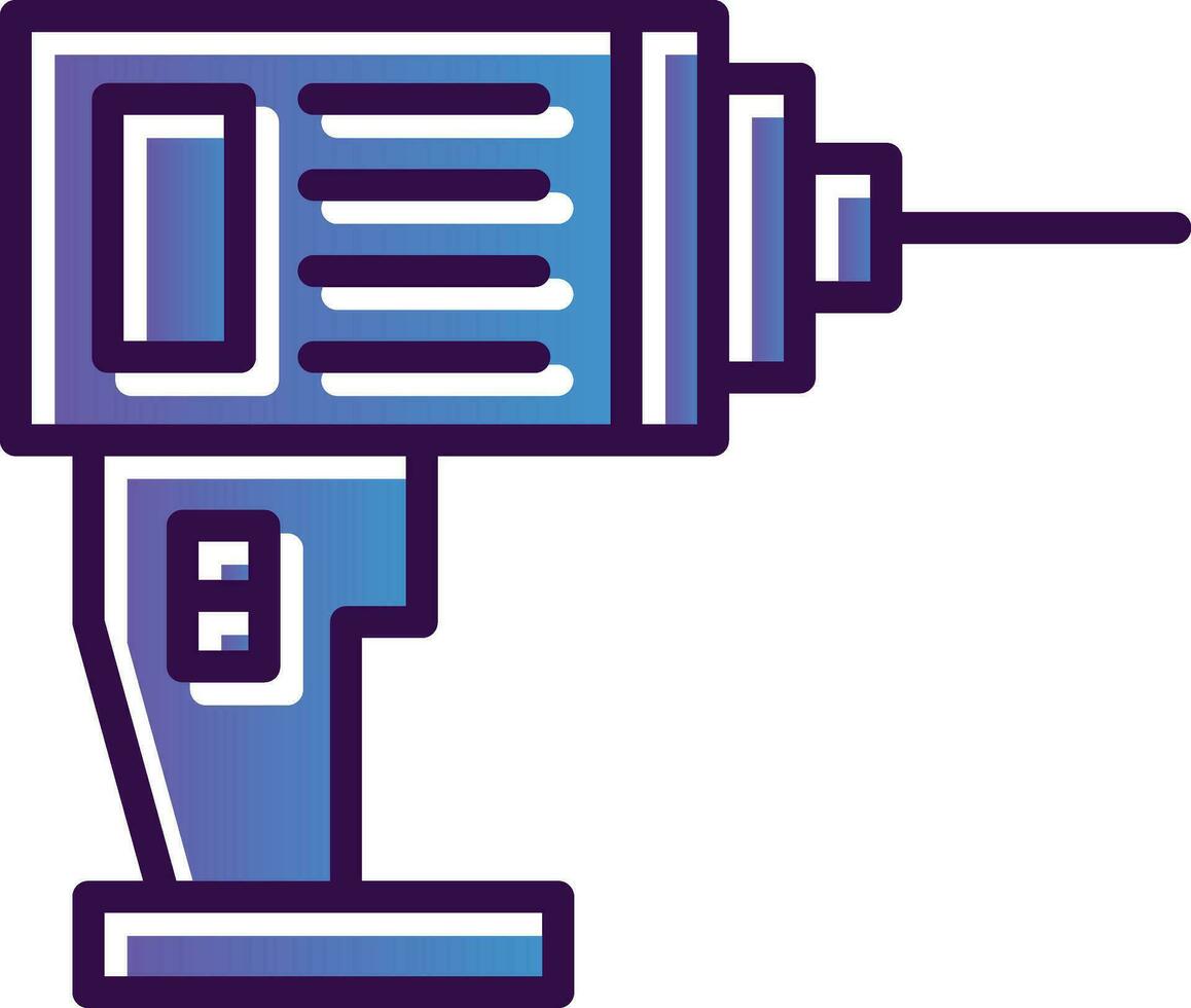 Drill Machine Vector Icon Design