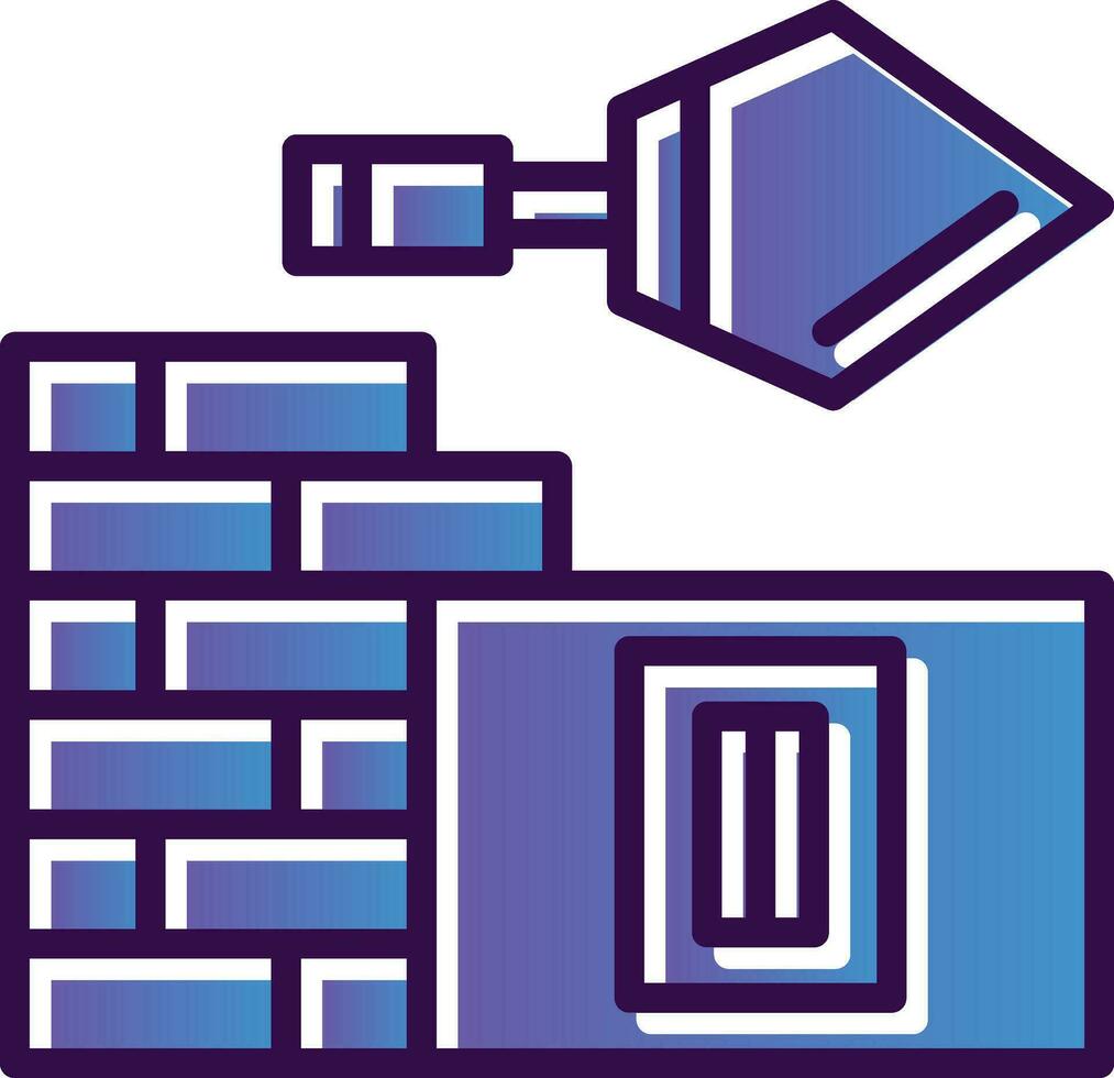 Plastering on wall Vector Icon Design