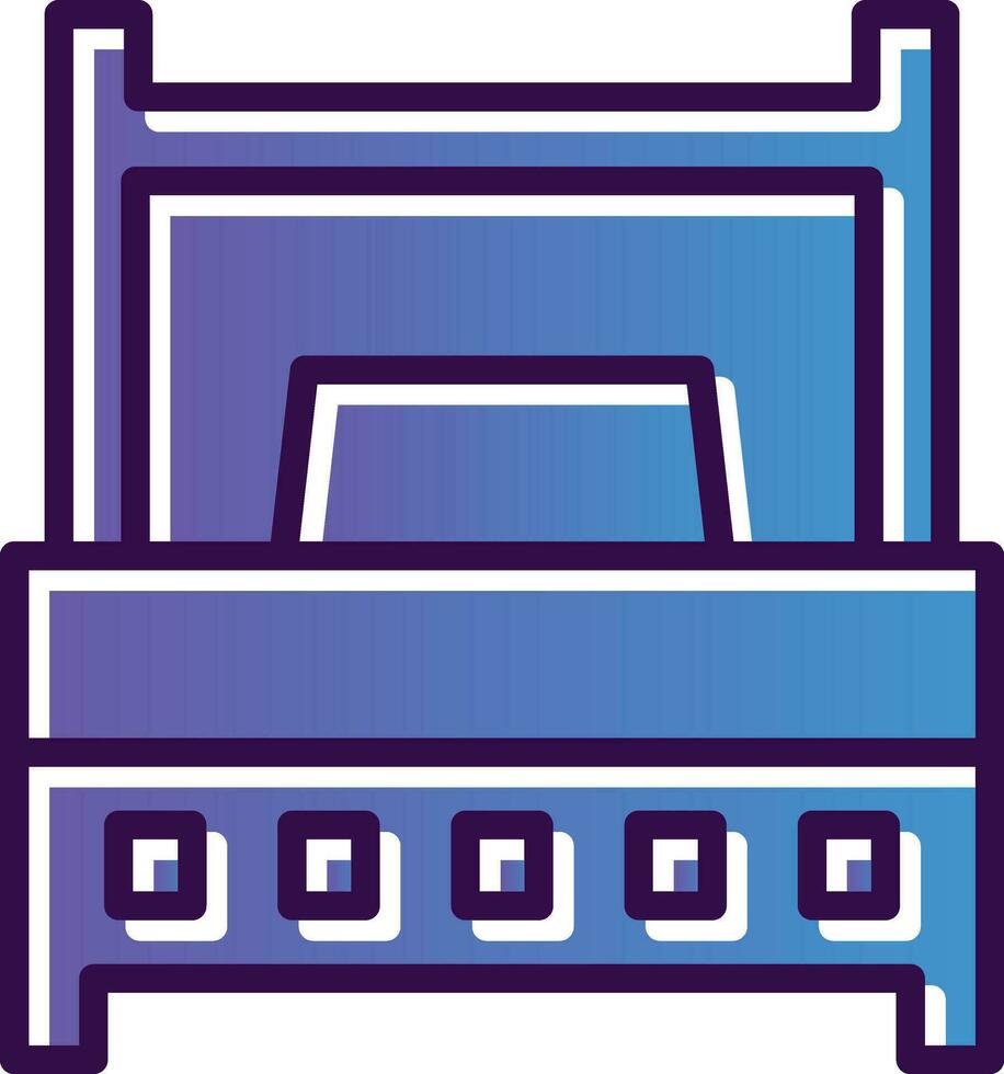 Single Bed Vector Icon Design