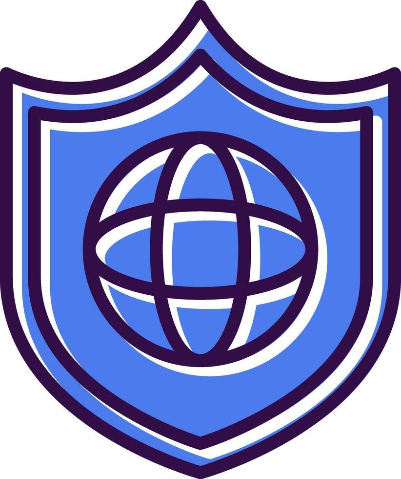 diseño de icono de vector de protección global