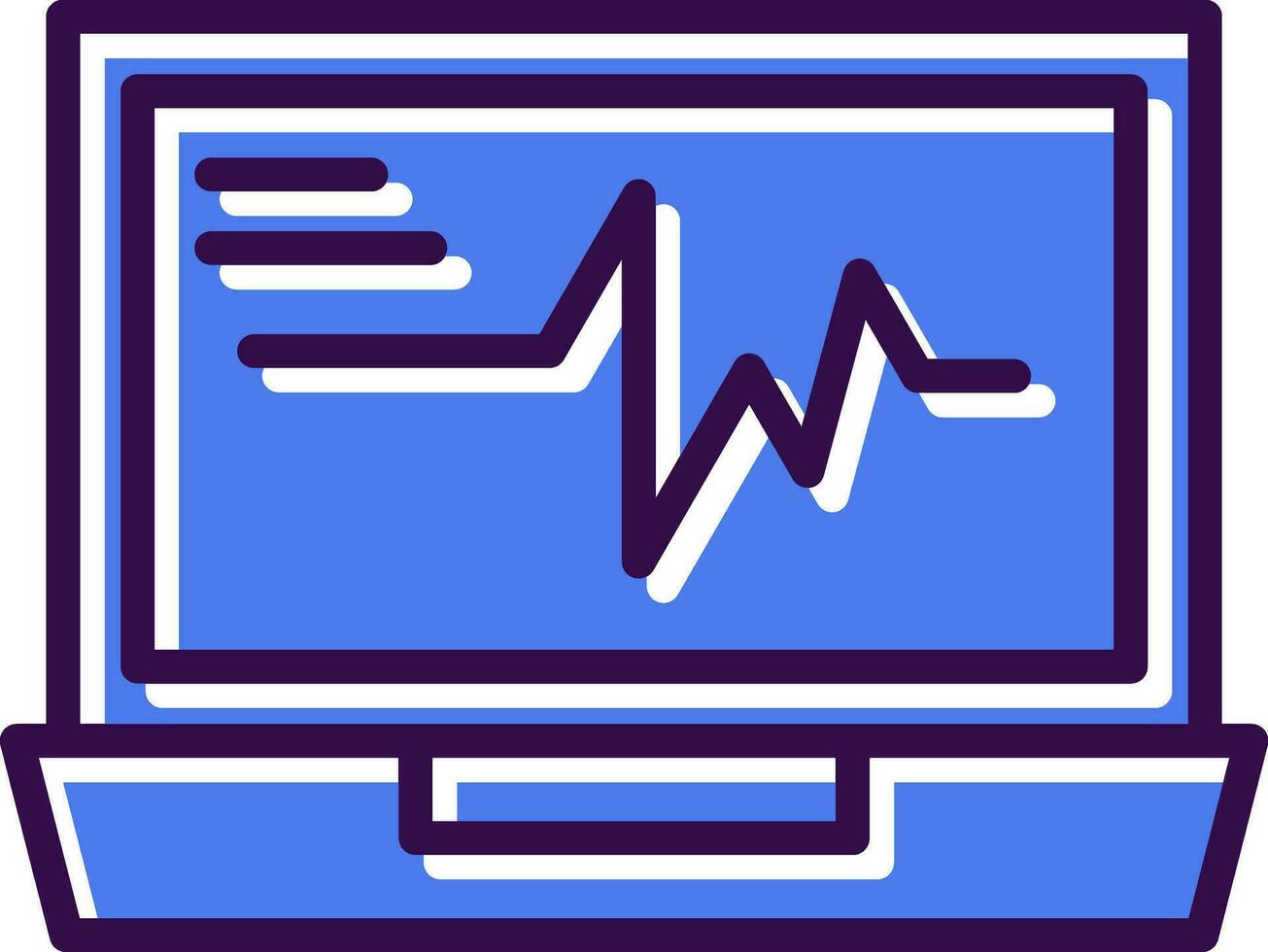 ecg vector icono diseño