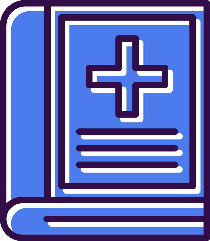 diseño de icono de vector de libro médico