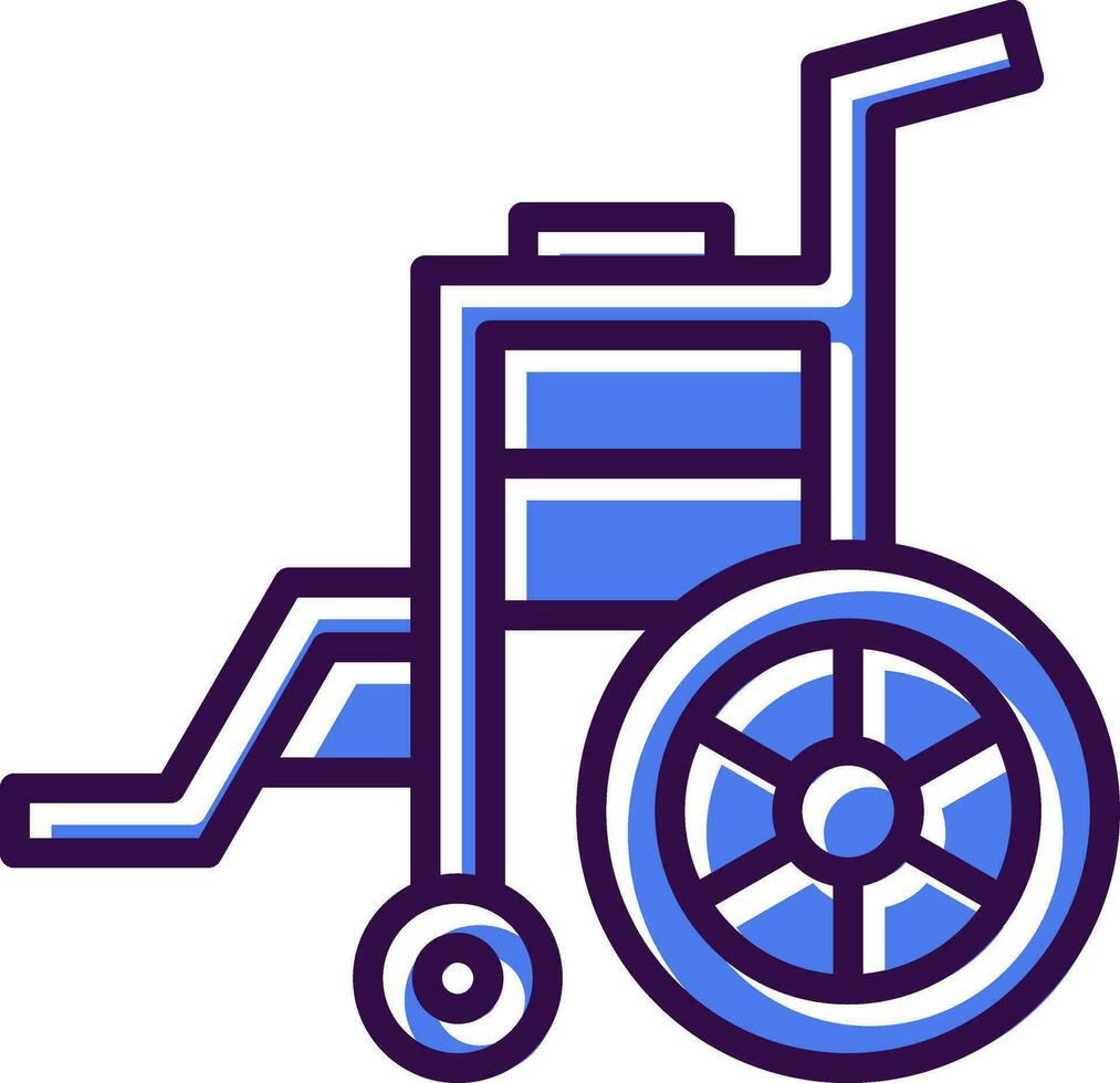 Wheel chair Vector Icon Design