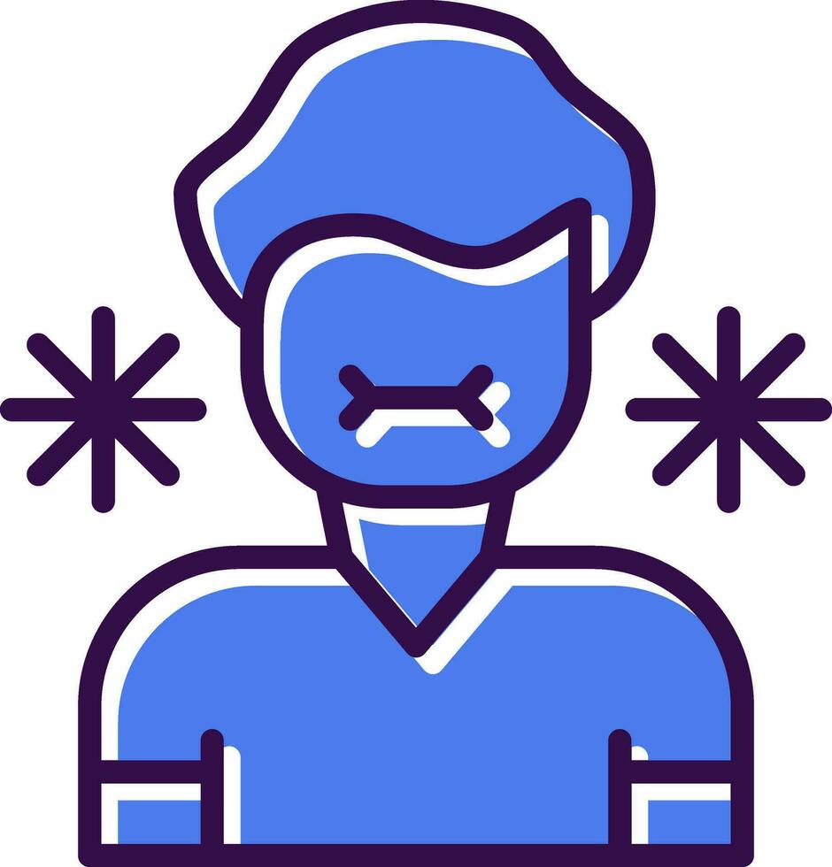 Sick Person Vector Icon Design