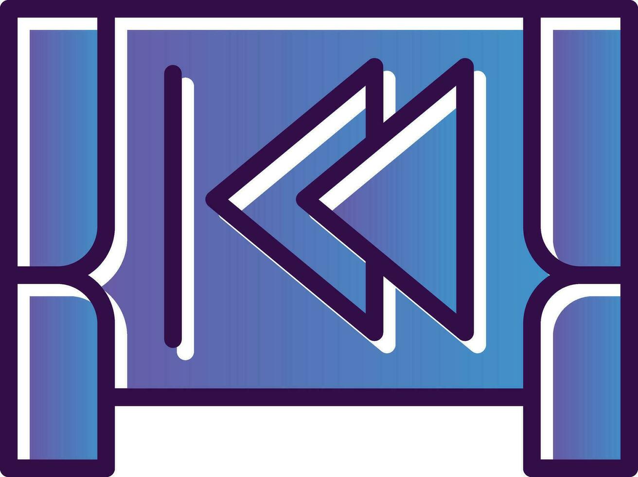 Backward Vector Icon Design