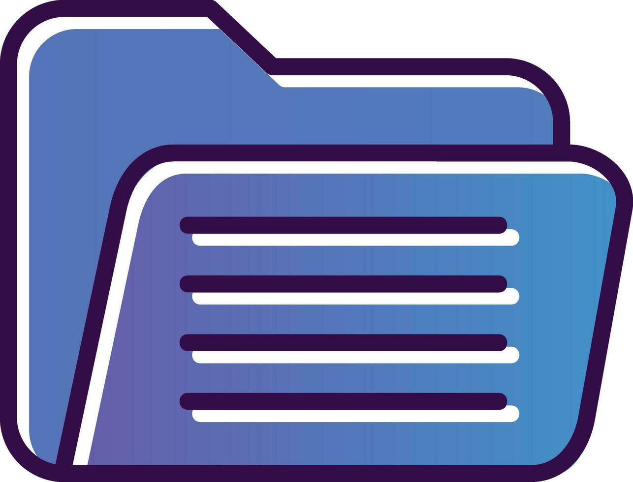 Open Folder Vector Icon Design
