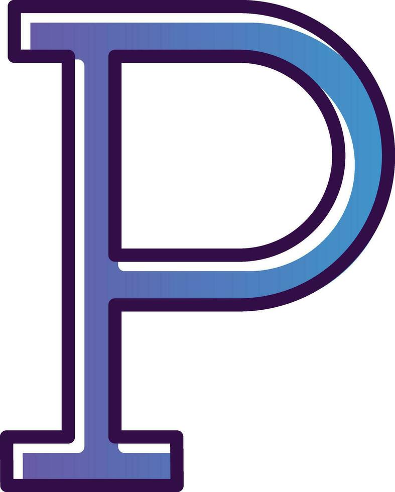 Letter P Vector Icon Design