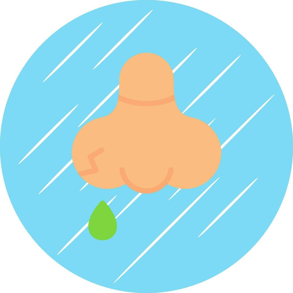 Nose bleeding Vector Icon Design