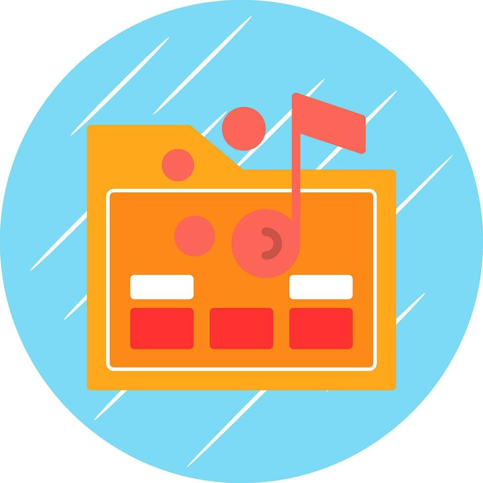 Music folder Vector Icon Design