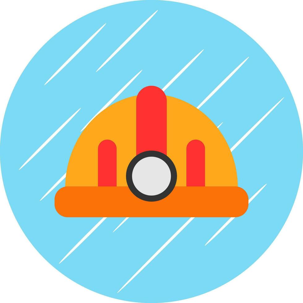 Torch helmet Vector Icon Design