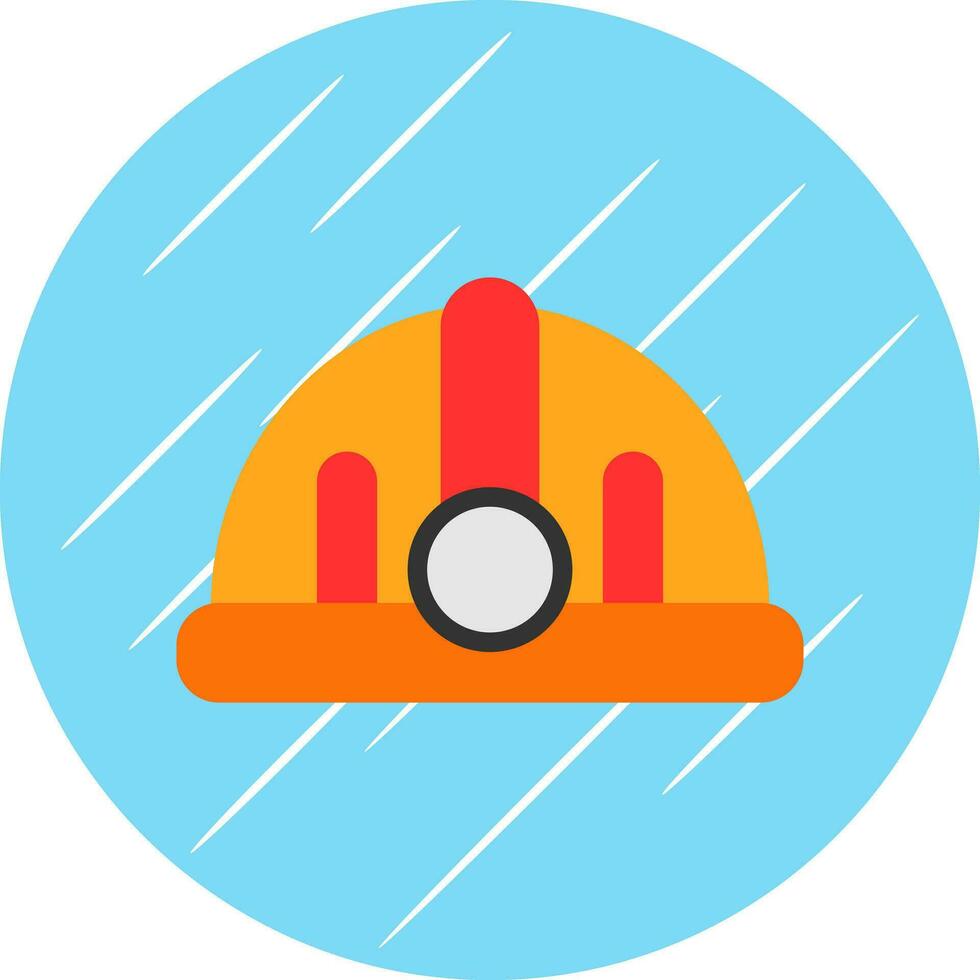 Torch helmet Vector Icon Design