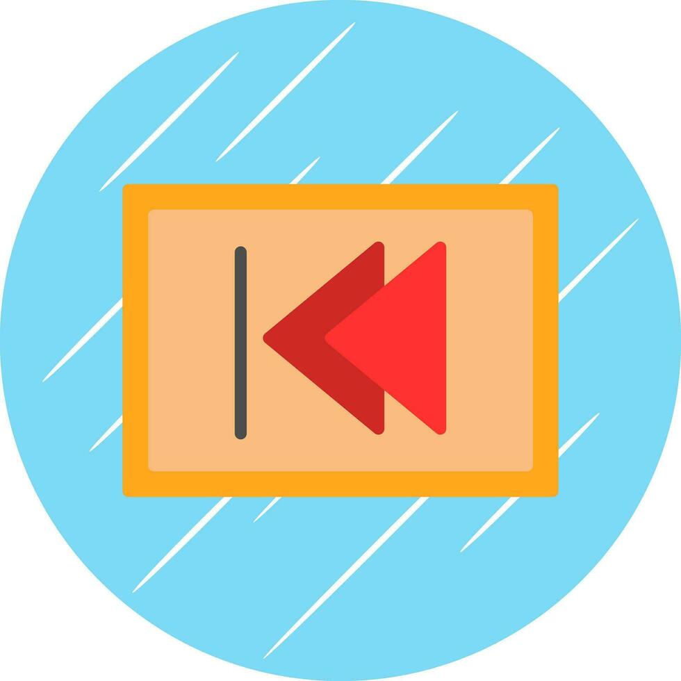 Backward Vector Icon Design