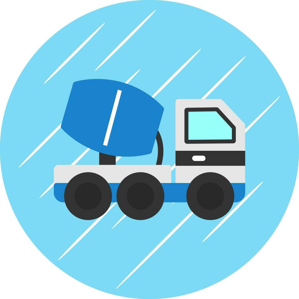 Cemment truck Vector Icon Design