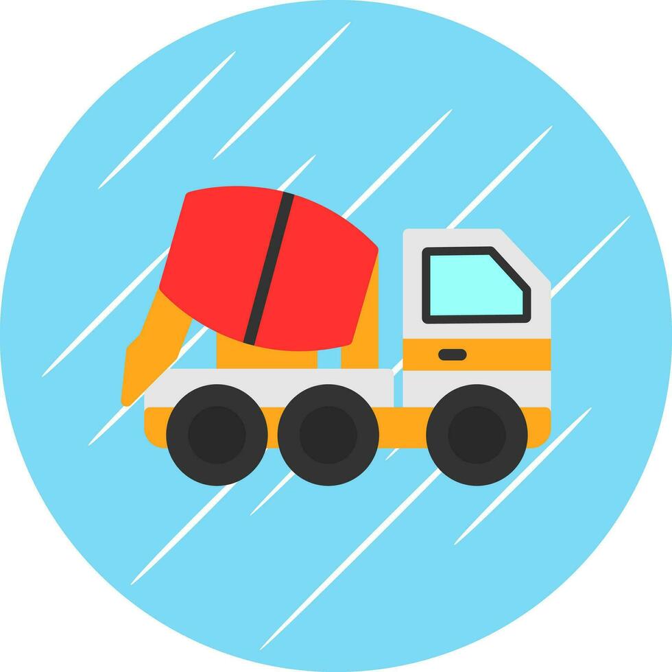 Concrete mixer Vector Icon Design