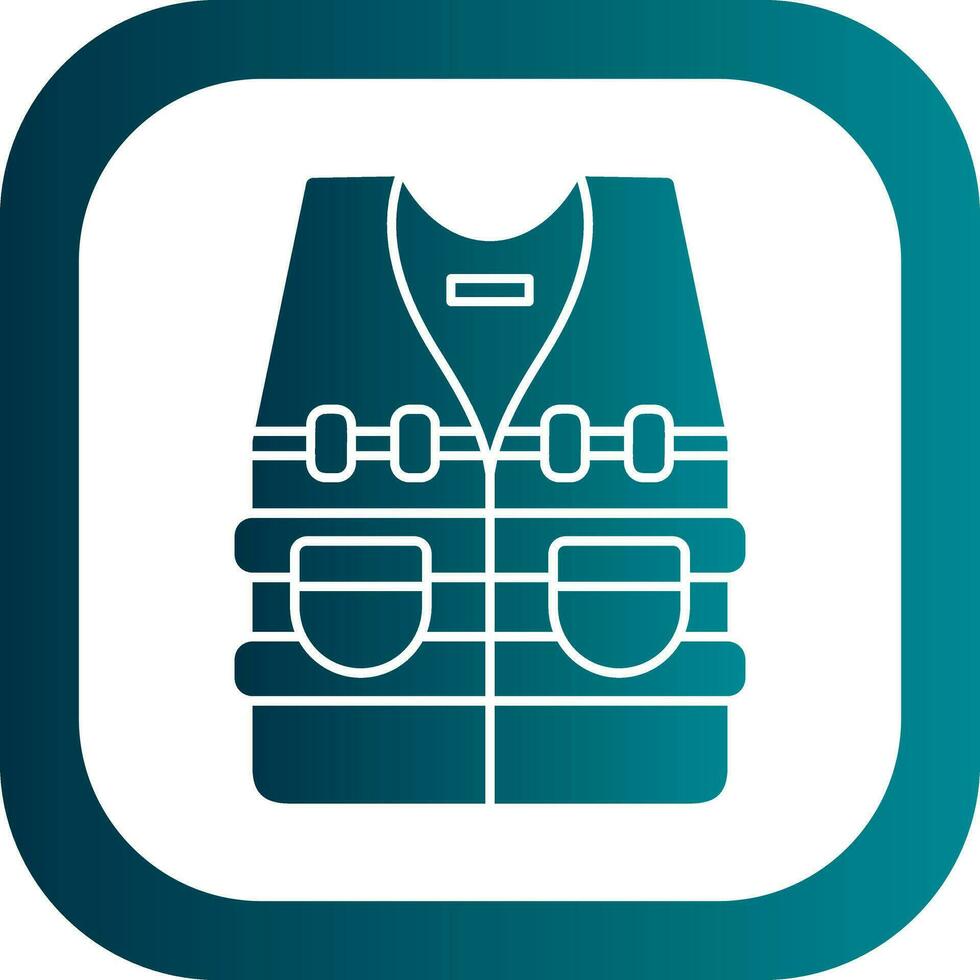 Bulletproof vest Vector Icon Design