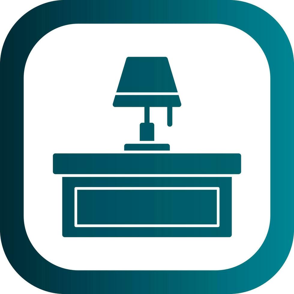 Desk Lamp Vector Icon Design