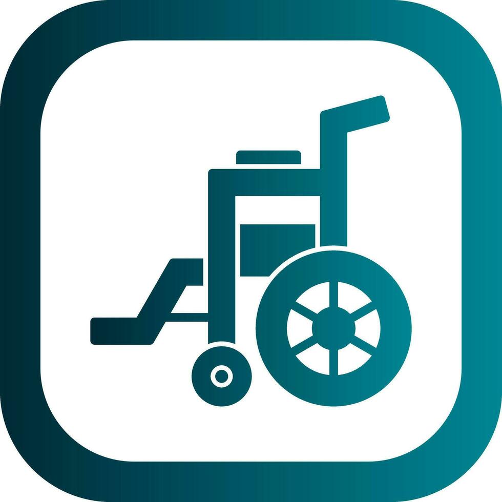 Wheel chair Vector Icon Design