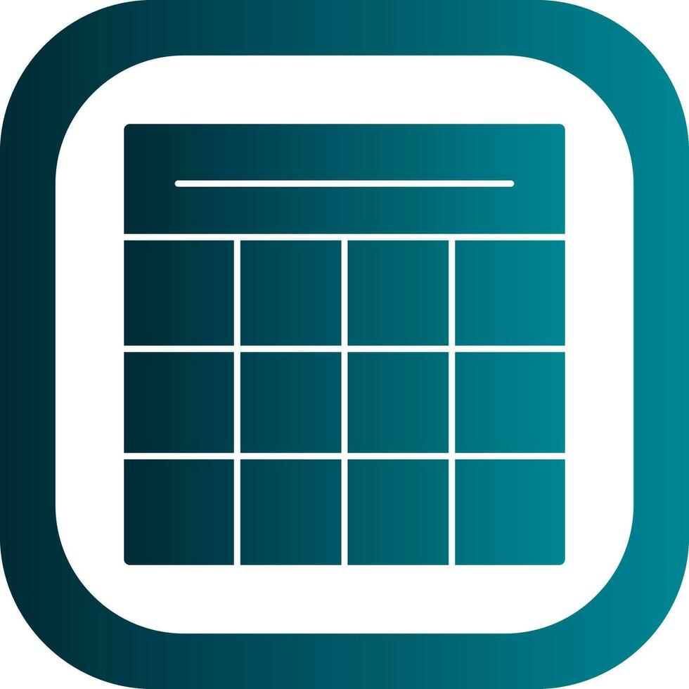Table Grid Vector Icon Design