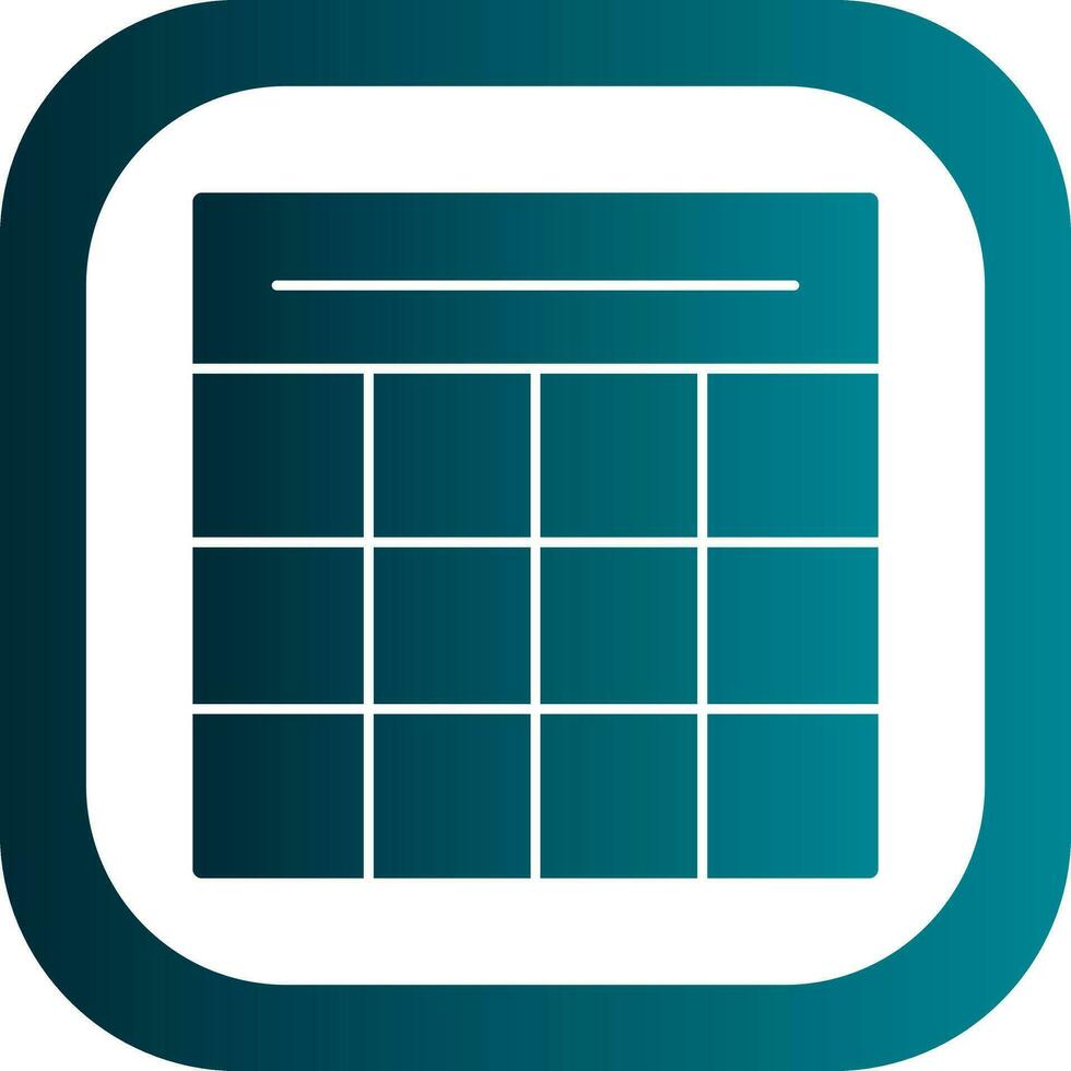 Table Grid Vector Icon Design