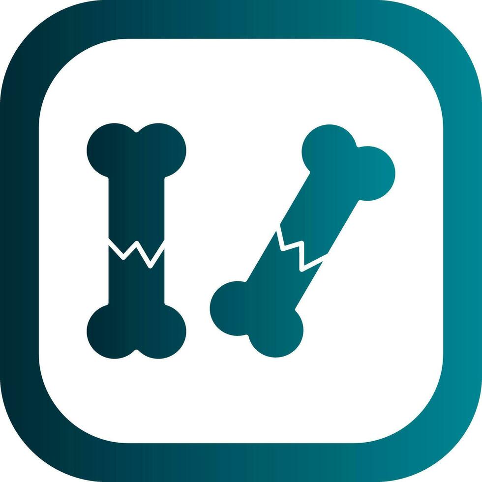 Broken bone Vector Icon Design