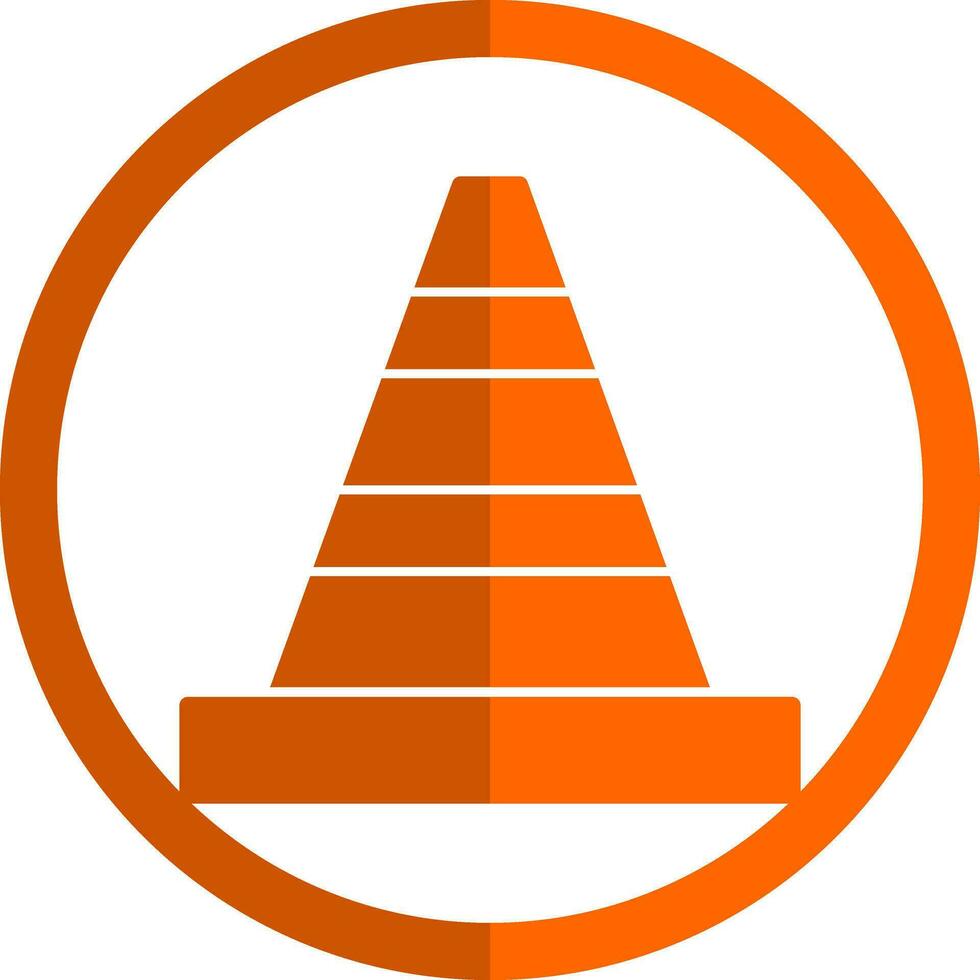 Traffic cone Vector Icon Design