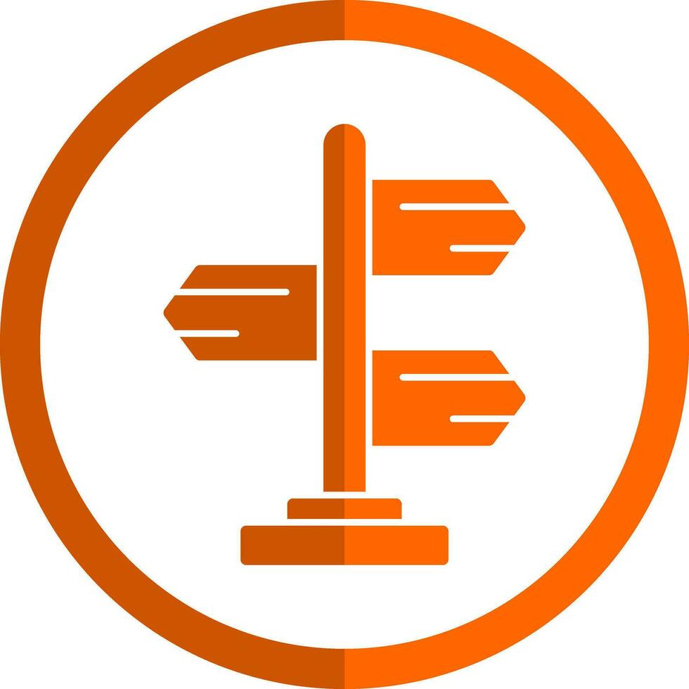 Signpost Vector Icon Design