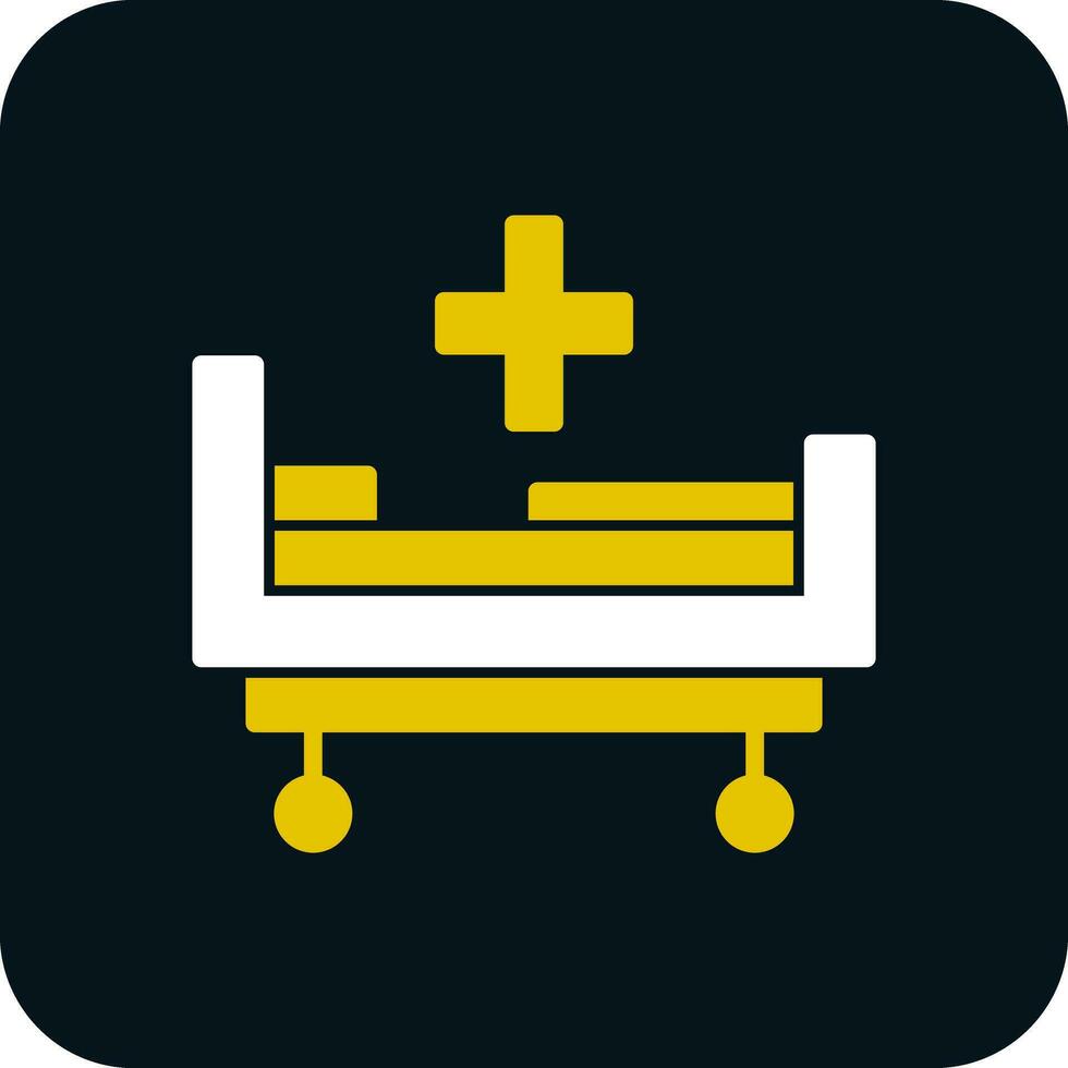 Hospital bed Vector Icon Design