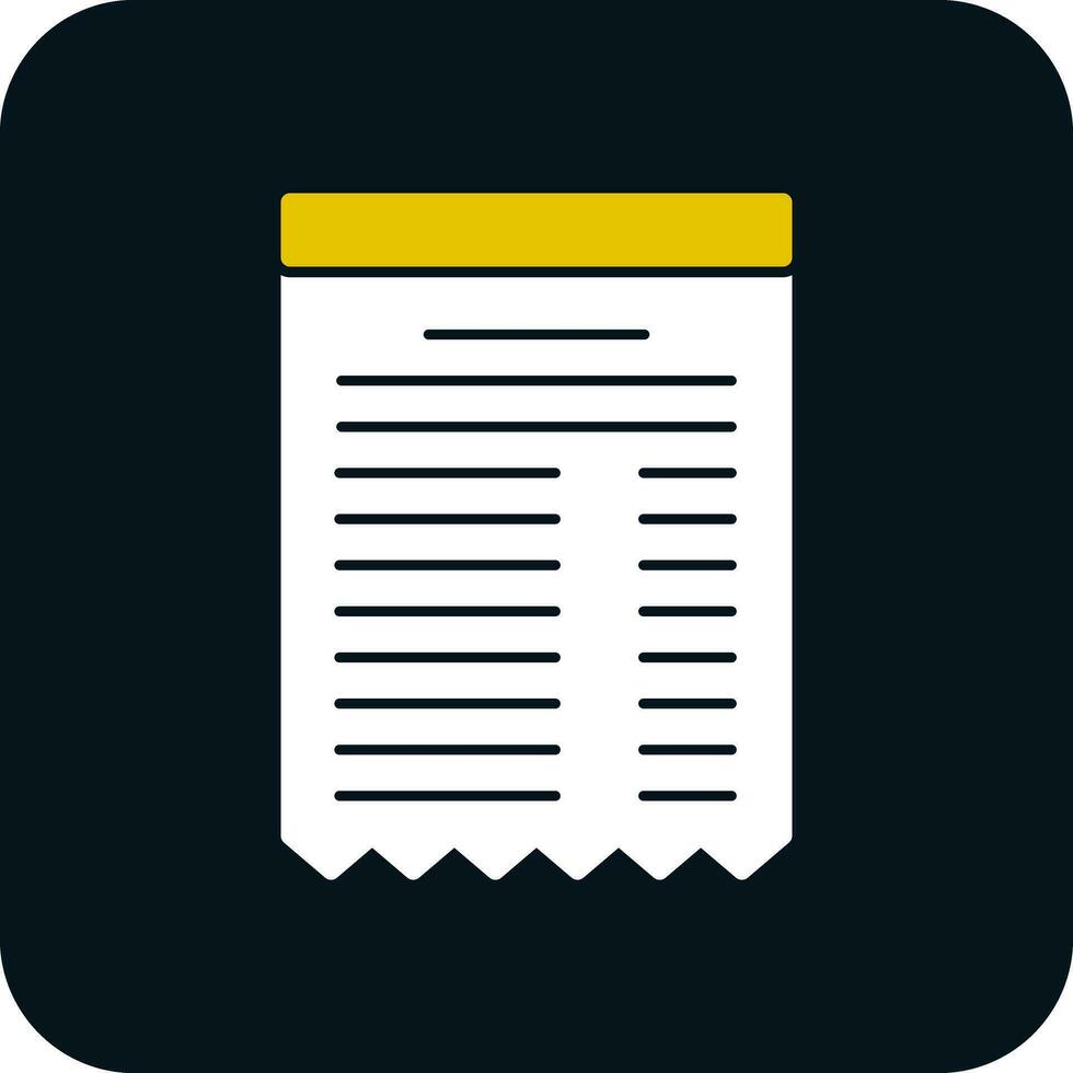 Receipt Vector Icon Design