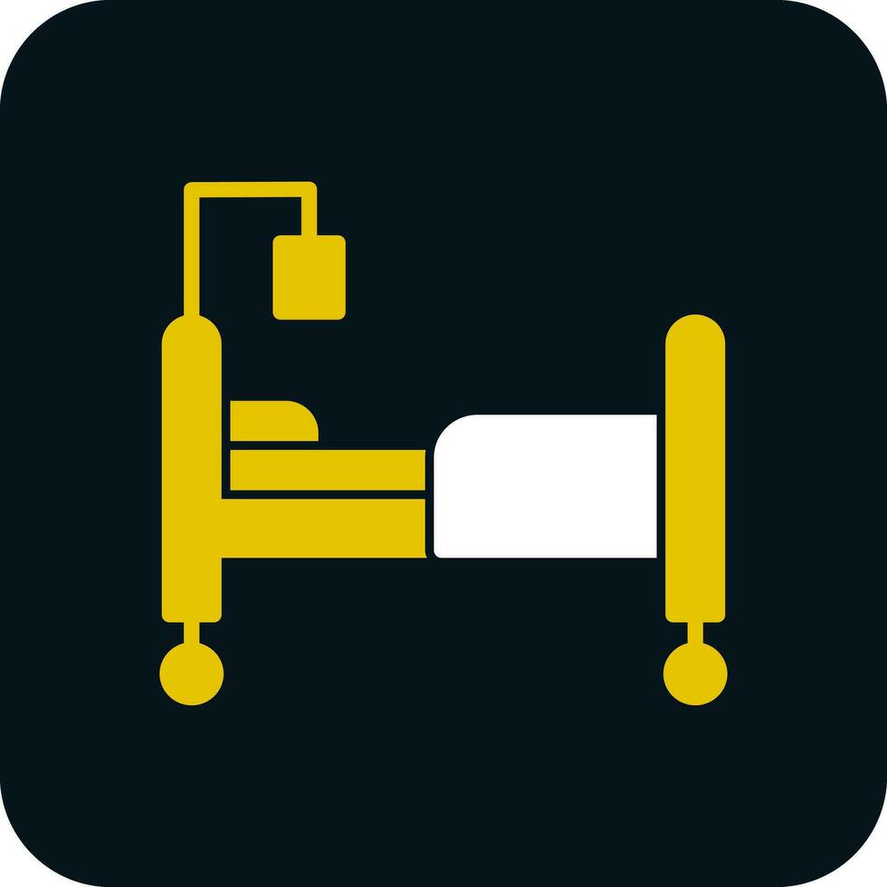 Hospital bed Vector Icon Design