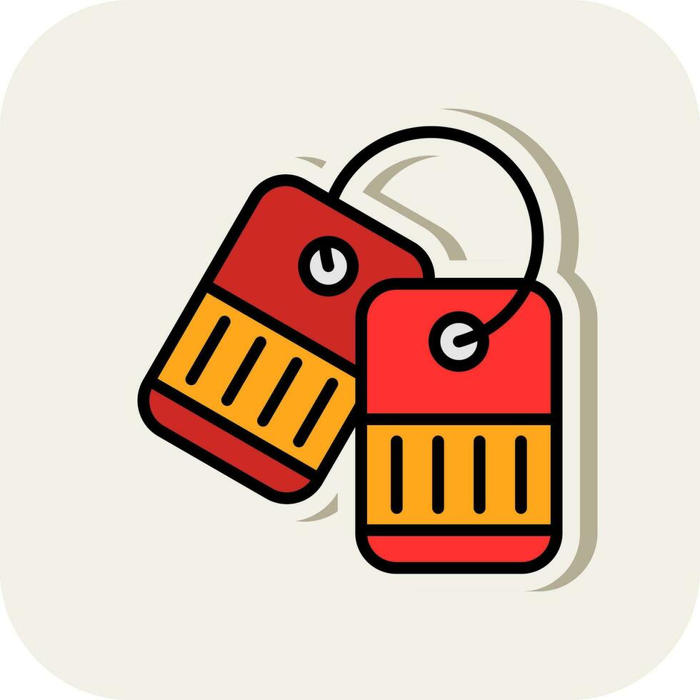 Dog tag Vector Icon Design