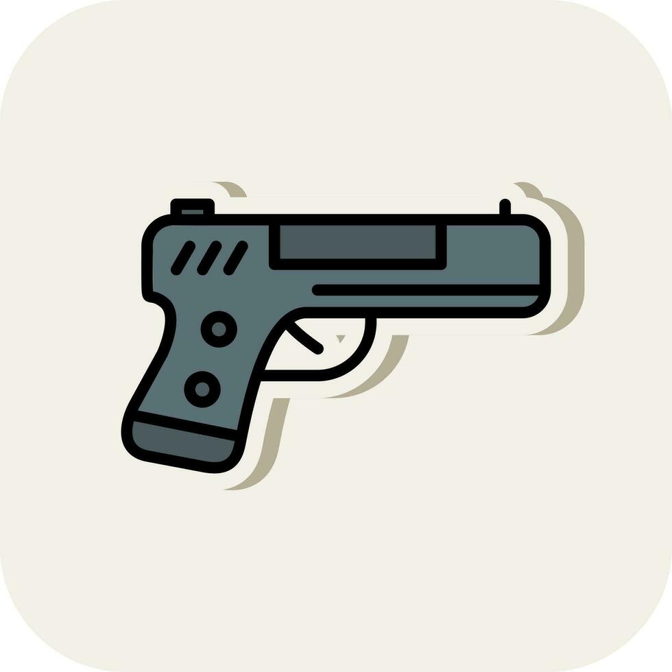 Handgun Vector Icon Design