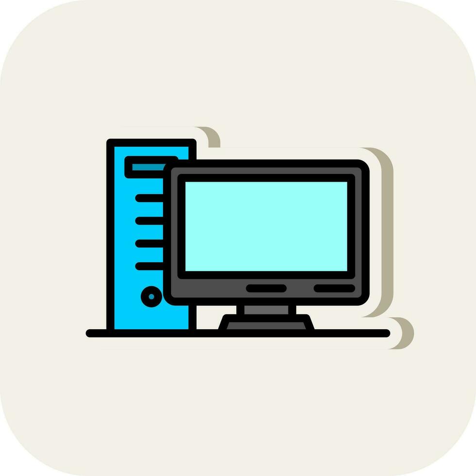 diseño de icono de vector de computadora