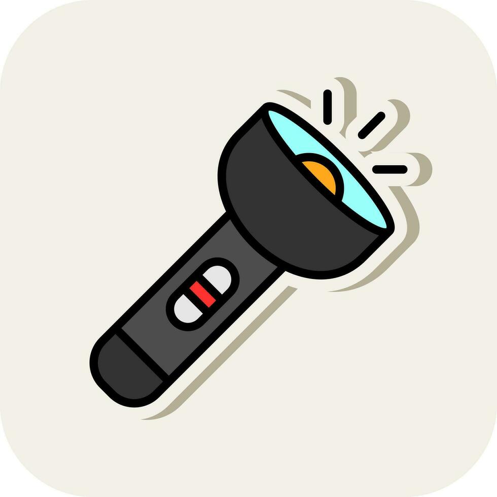 Flashlight Vector Icon Design