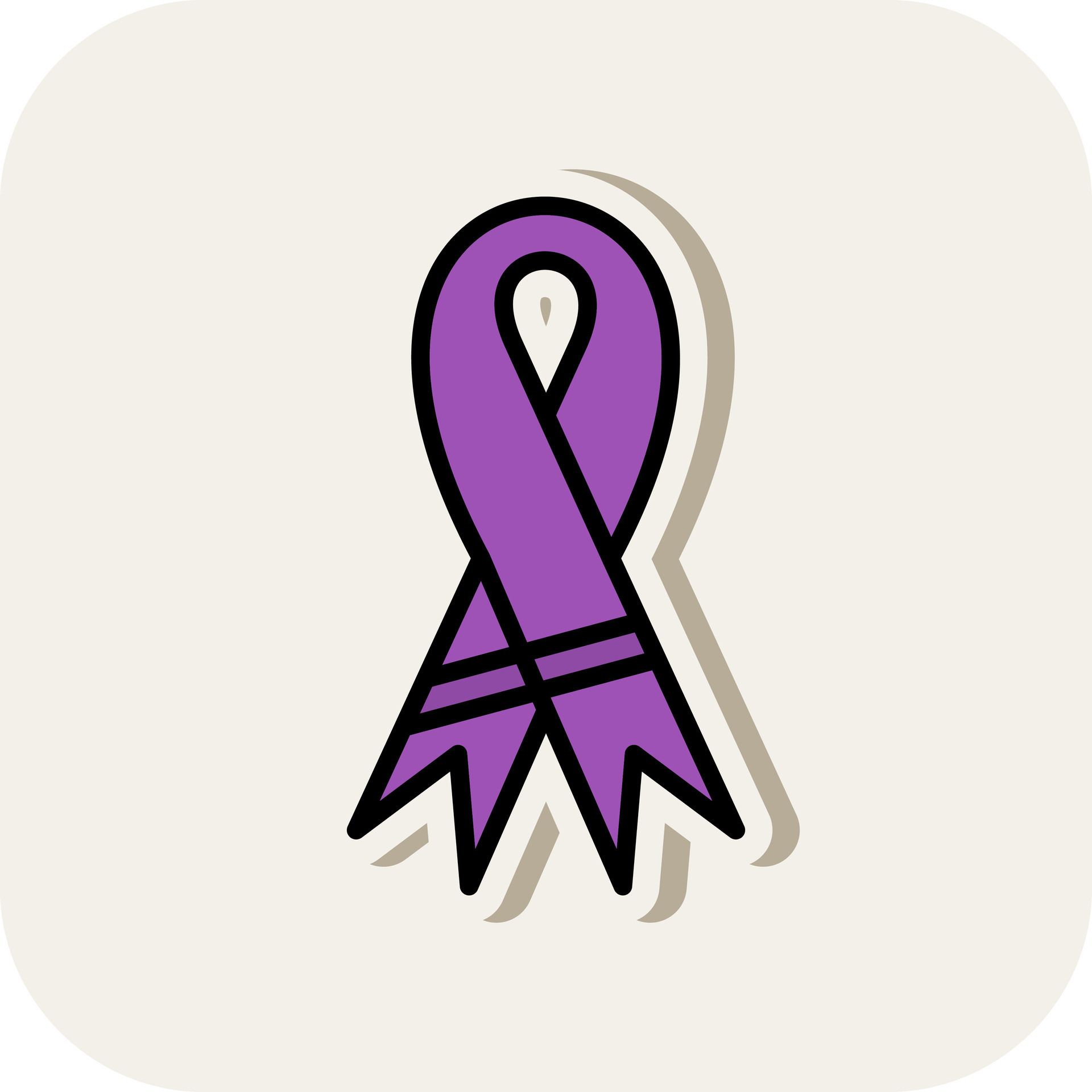 Purple ribbon Vector Icon Design 26000168 Vector Art at Vecteezy