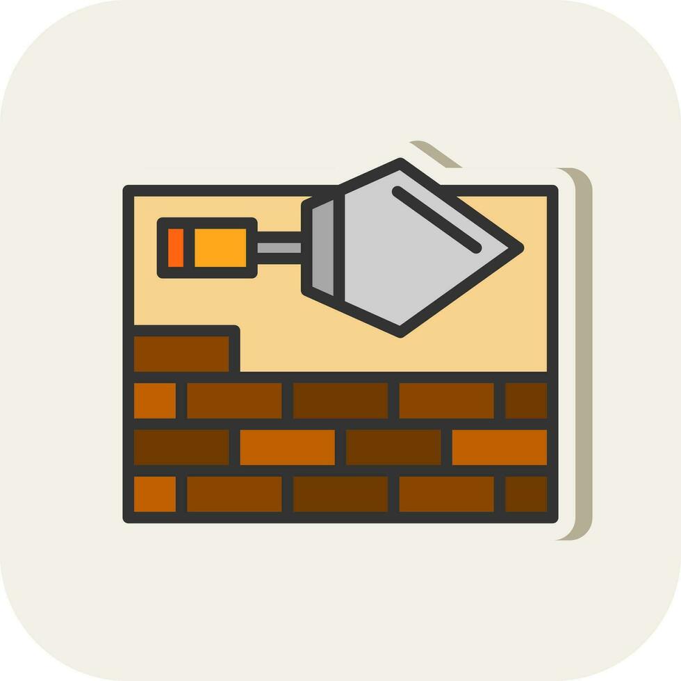 Brick Plastering Vector Icon Design