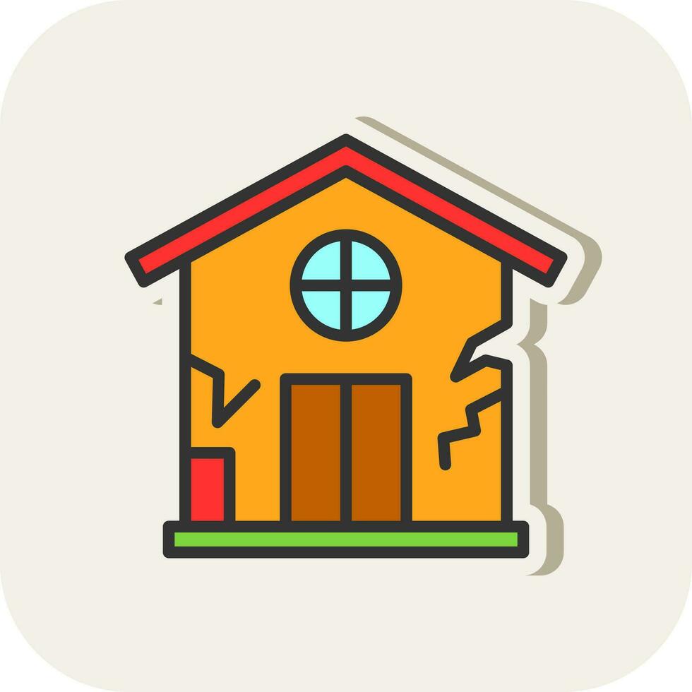 dañar casa vector icono diseño