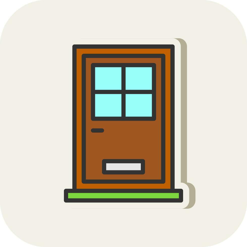 Front Door Vector Icon Design