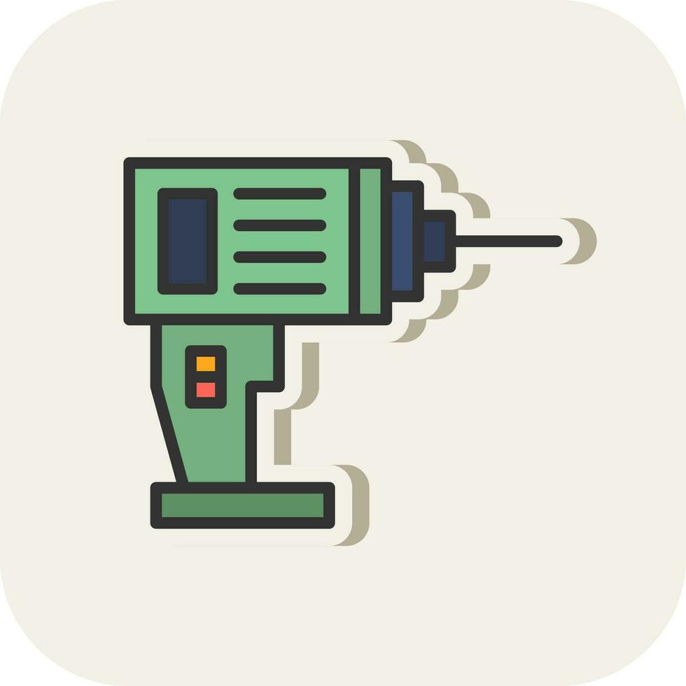 Drill Machine Vector Icon Design