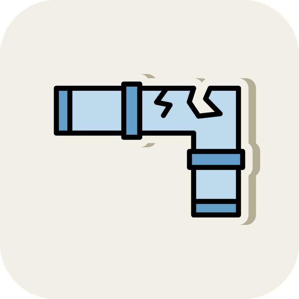 Damage Pipe Vector Icon Design