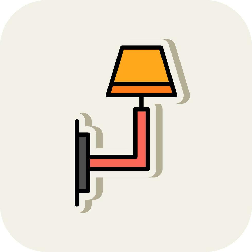Wall Light Vector Icon Design