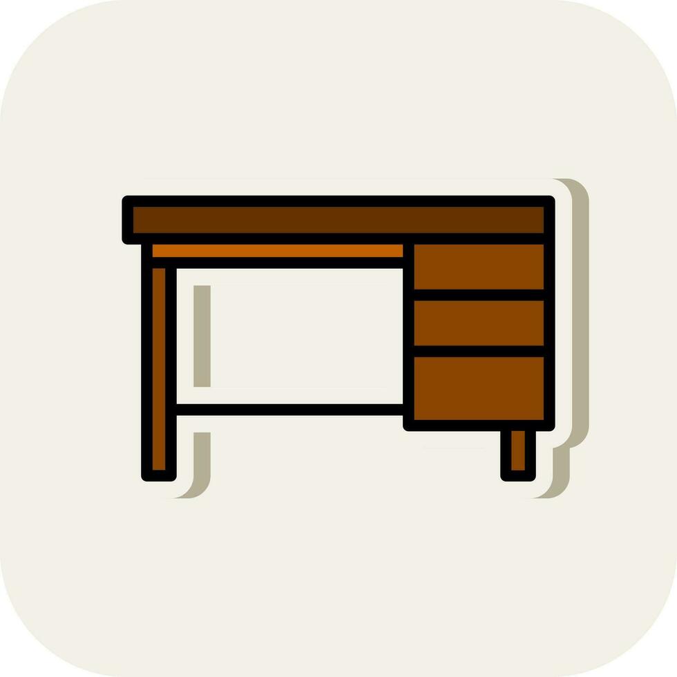 Office Table Vector Icon Design