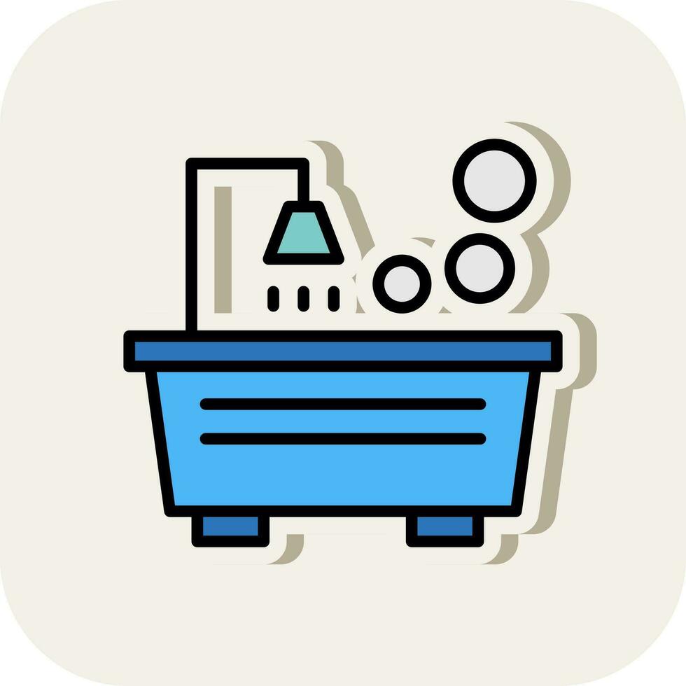 Tub Vector Icon Design
