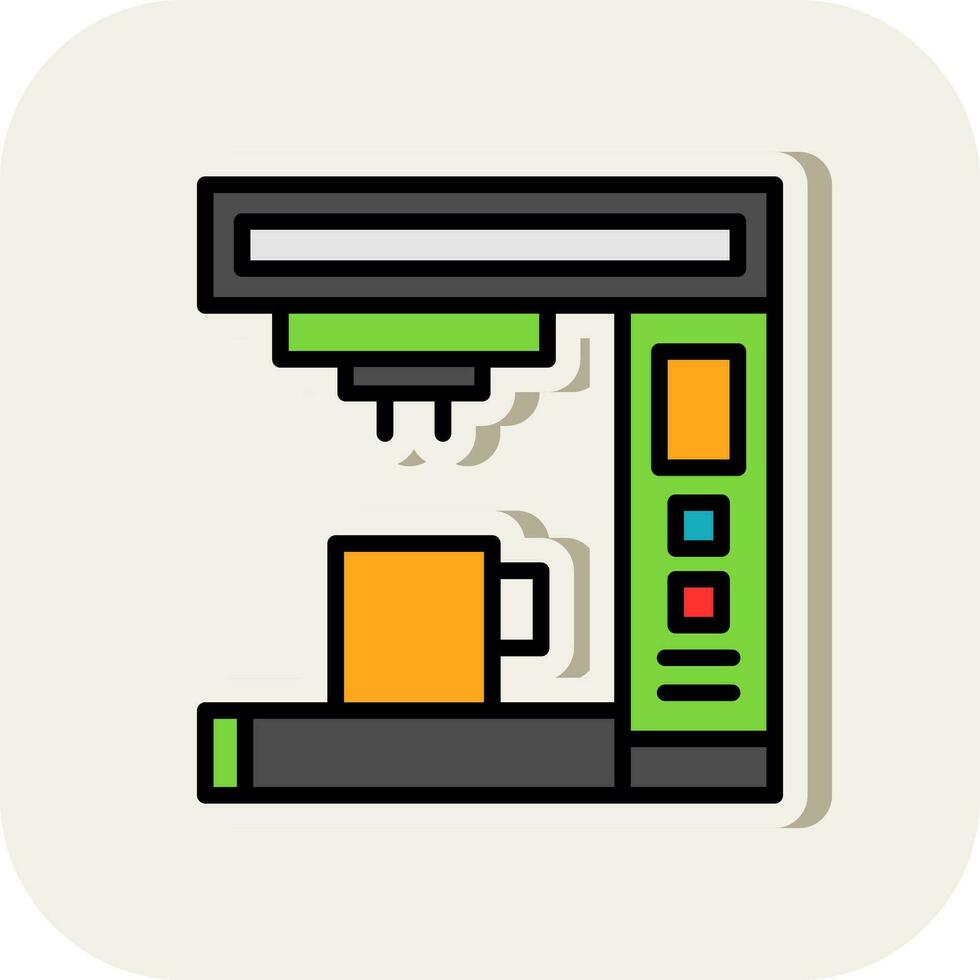 Coffee Machine Vector Icon Design