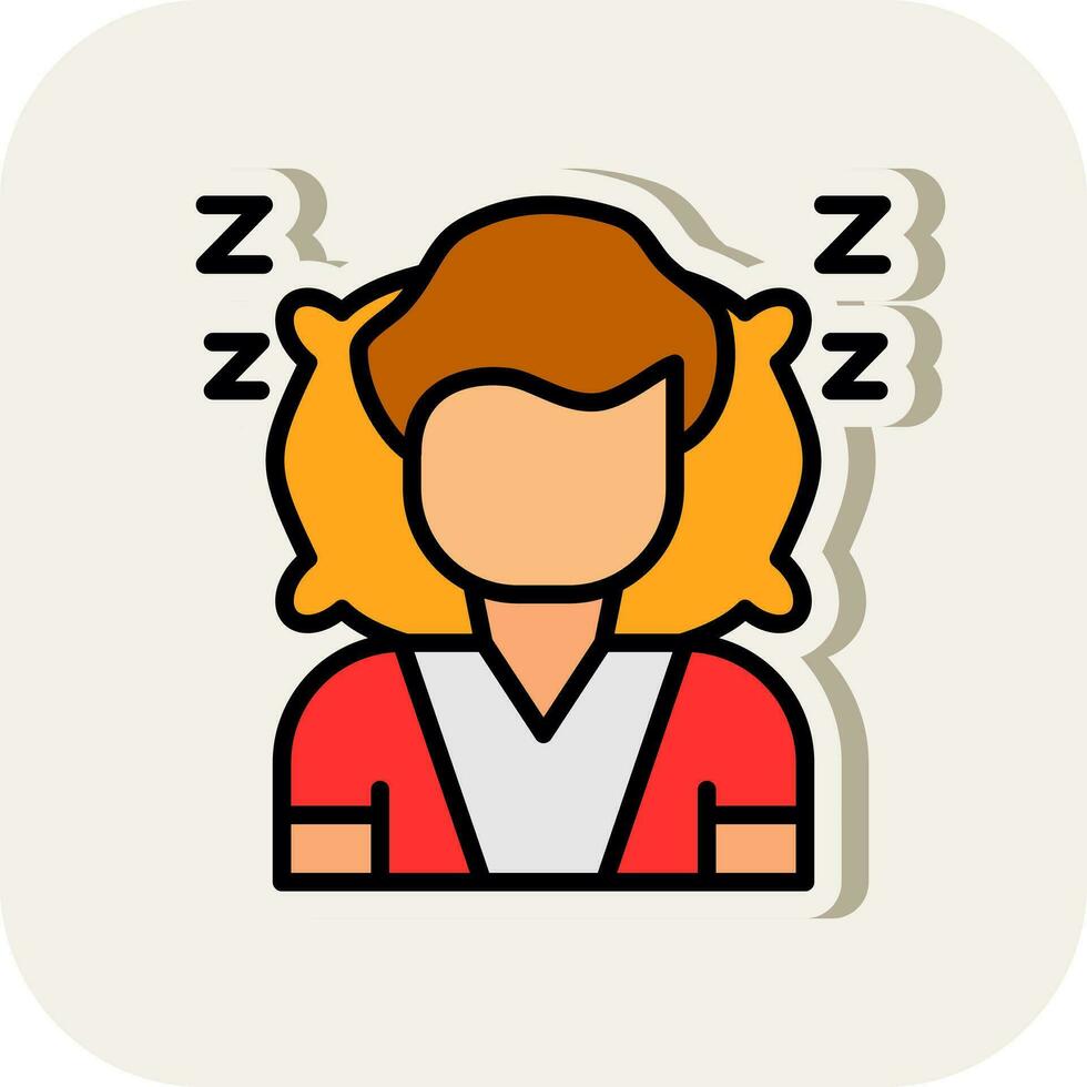 diseño de icono de vector de dormir