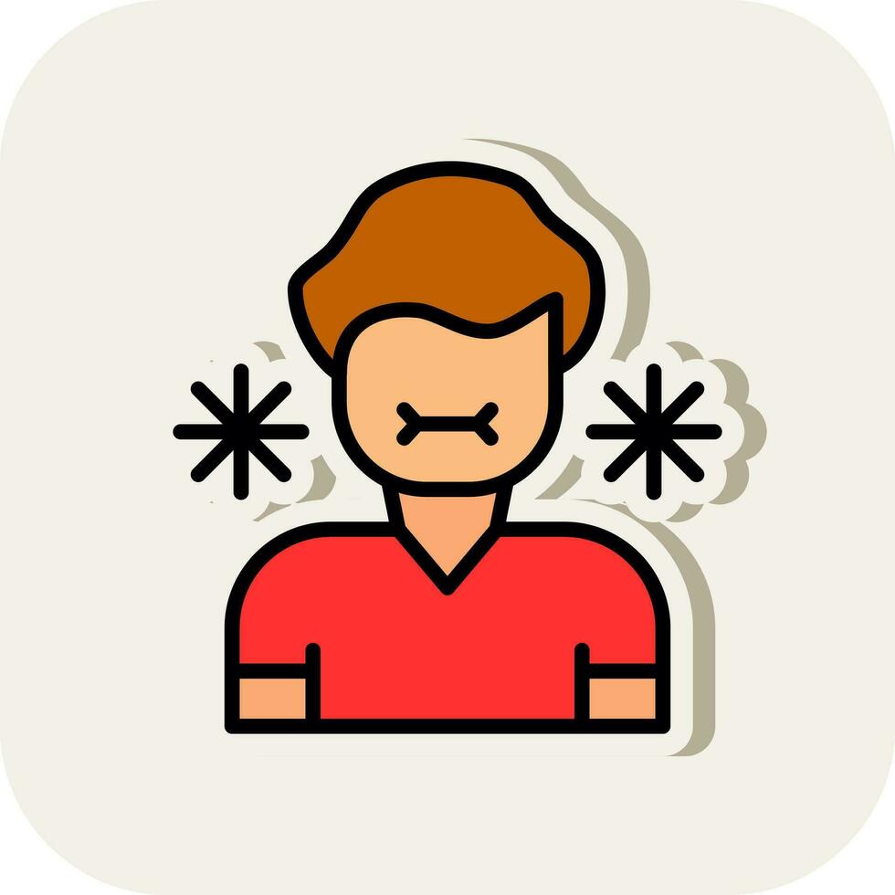 Sick Person Vector Icon Design