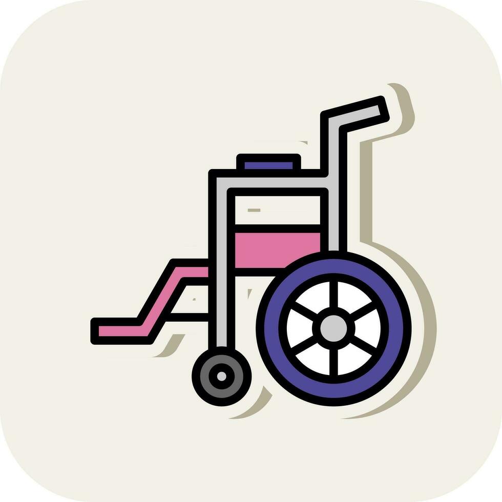 diseño de icono de vector de silla de ruedas