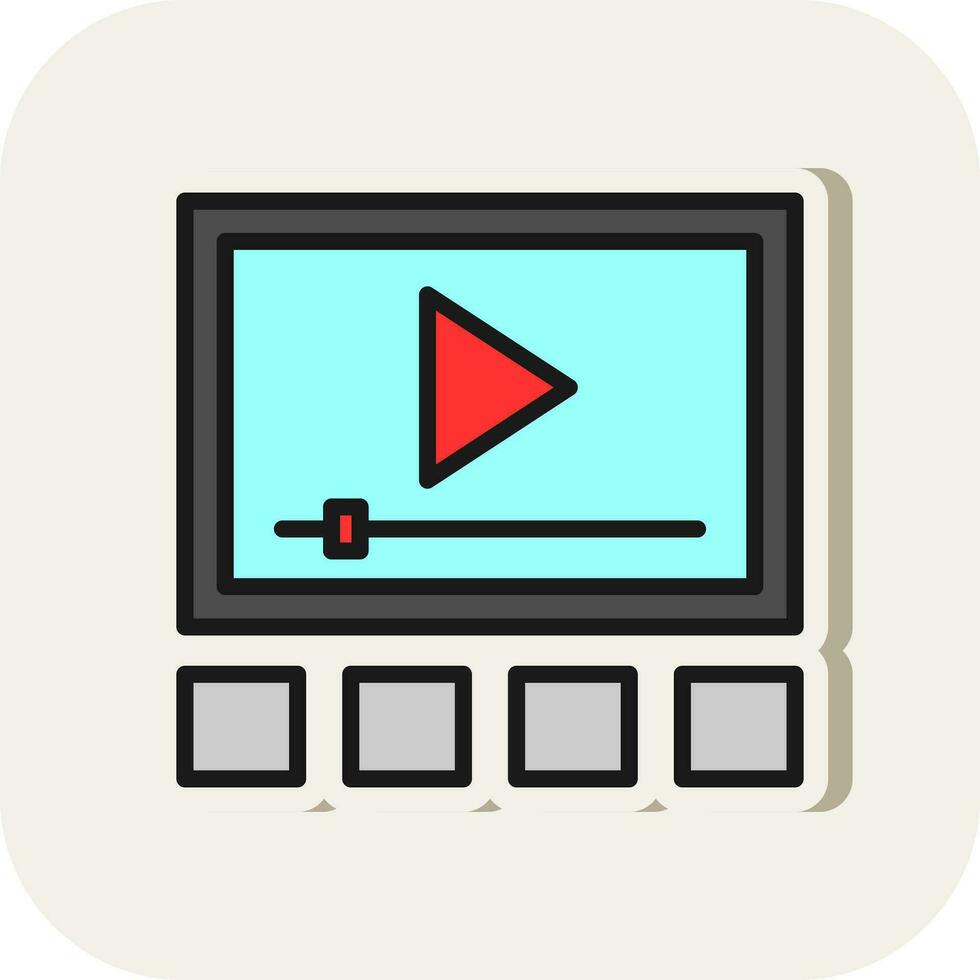 diseño de icono de vector de reproductor de video