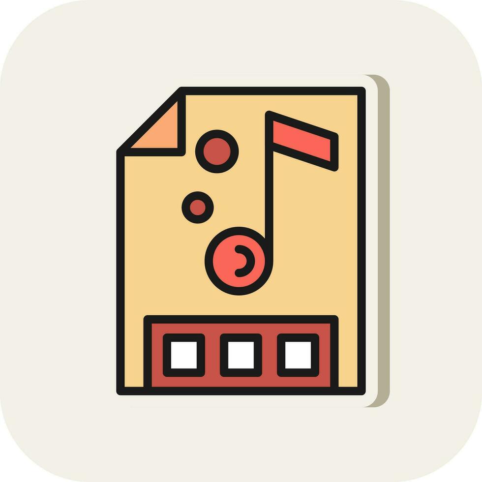 Music file Vector Icon Design