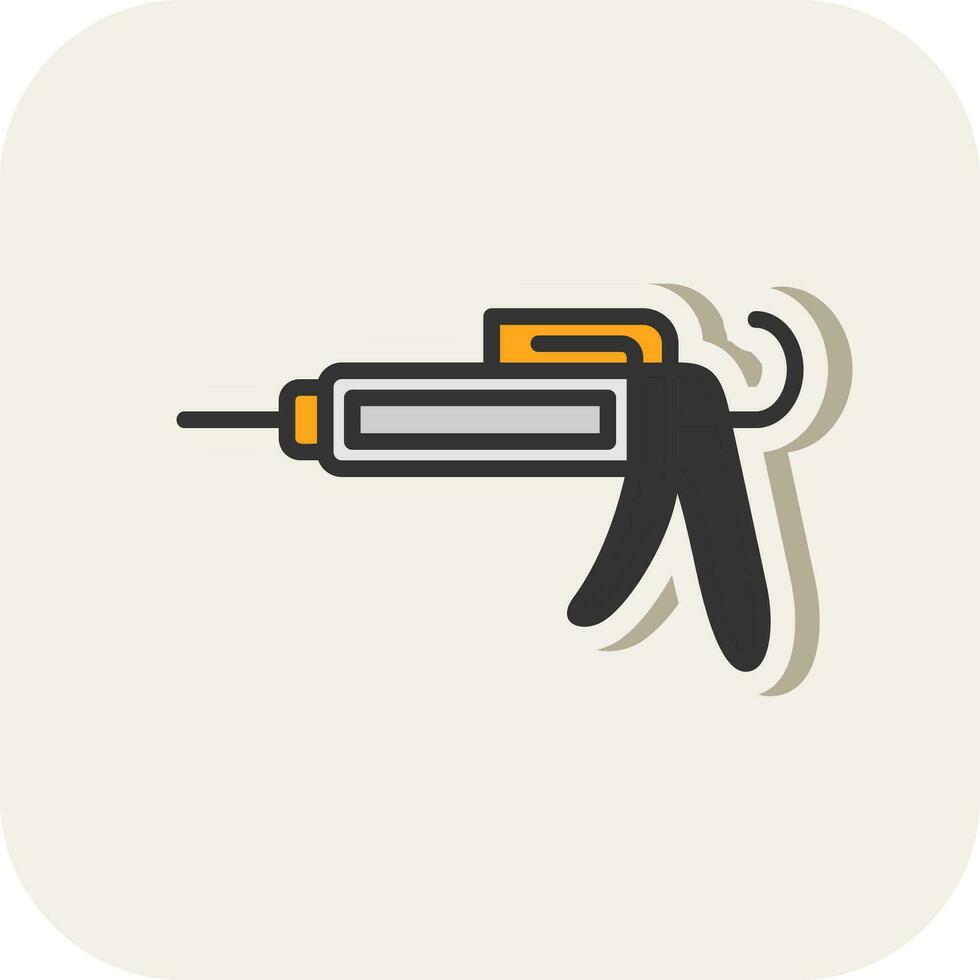 Caulk gun Vector Icon Design